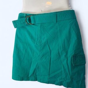 Teal green Sonoma cargo skirt with belt #cargoskirt 14